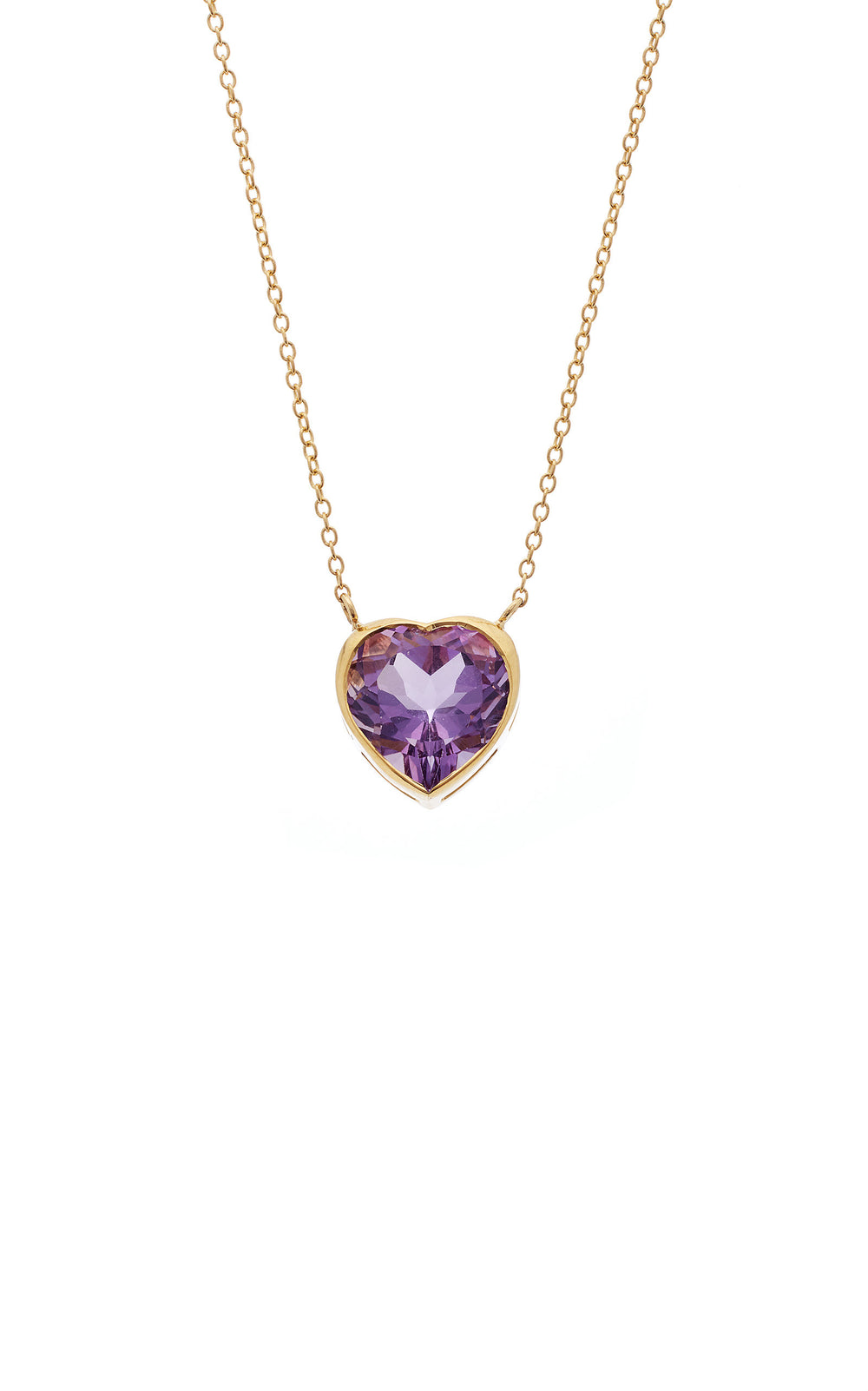 heart collection gold necklace fine jewelry purple amethyst diamond