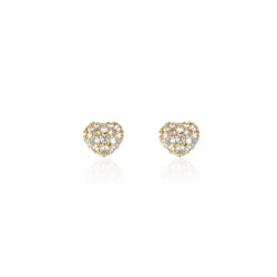 SMALL DIAMOND PAVE SPIKE EARRINGS 18K YELLOW GOLD