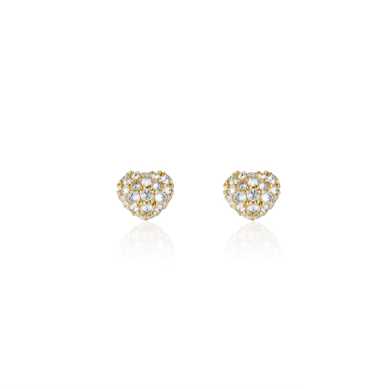 SMALL DIAMOND PAVE SPIKE EARRINGS 18K YELLOW GOLD
