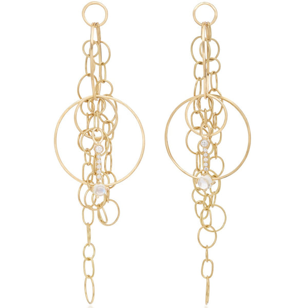 Tesoro Hand-Hammered Double Chain Drop Earrings by Ottoman Hands | Narvi  Jewellery