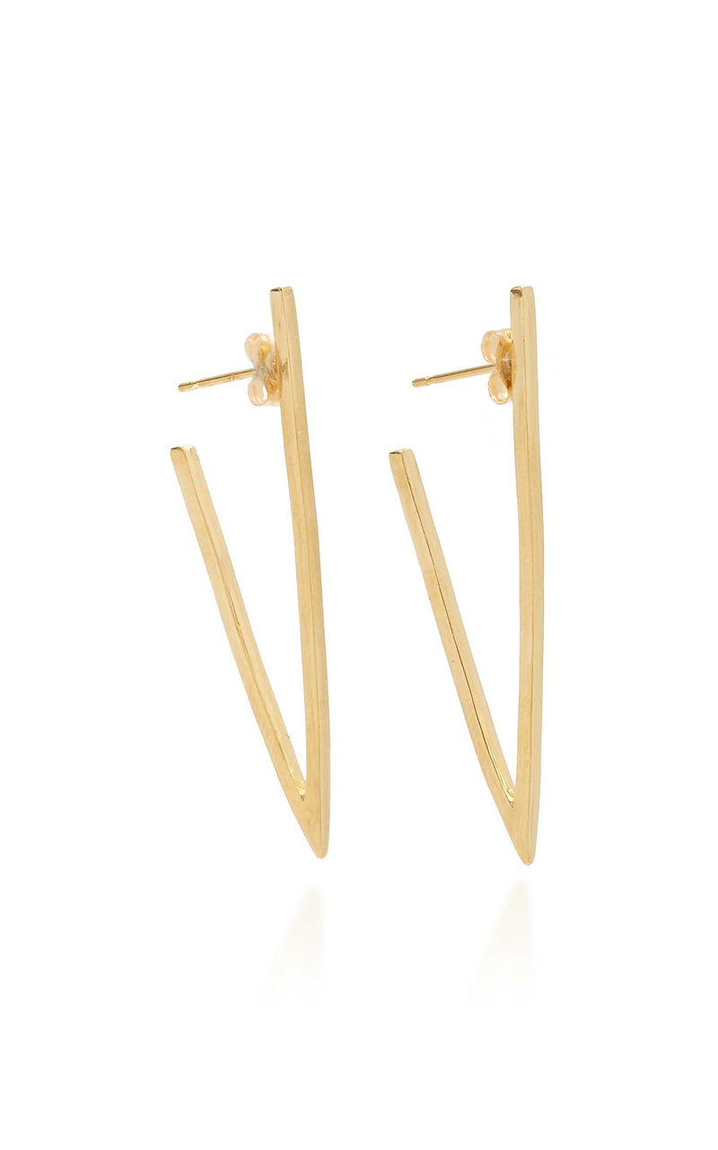Triangle Hoops Large 18k Yellow Gold