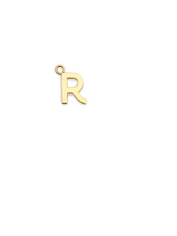 “ R” Initial Charm 18k Yellow Gold