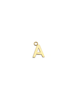 “A” Initial Charm 18k Yellow Gold