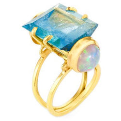 Best Fine Jewelry Colored Ring Aquamarine Opal